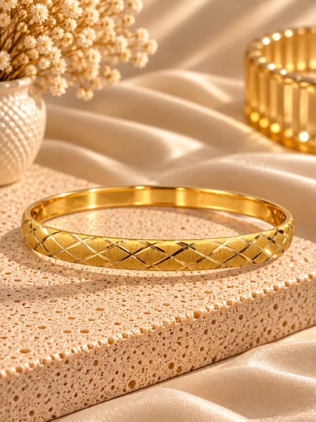 Baklava Dilimli 22 Ayar Kırmızı Şanrallı Bilezik 64 Ölçü
