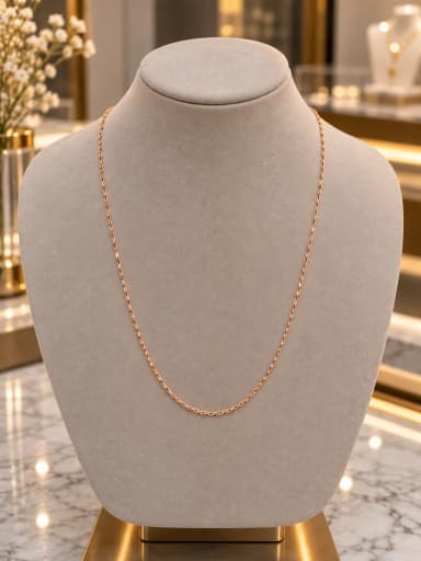 Narin Bloklu 0.93 Gram 14 Ayar Yeşil Altın Zincir 42 cm