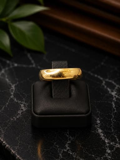 Saf Çizgi 14 Ayar Yeşil Altın Unisex Alyans — 26 Numara