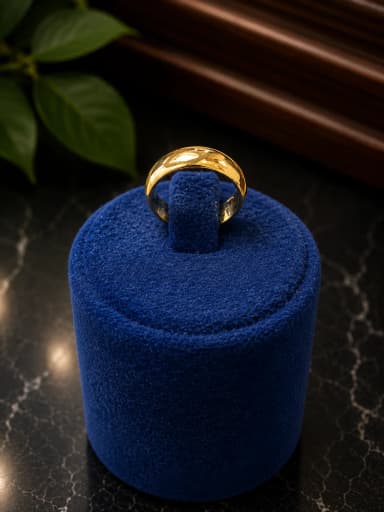 14 Ayar Yeşil Altın Parlak Unisex Alyans 5 mm — 9 Numara